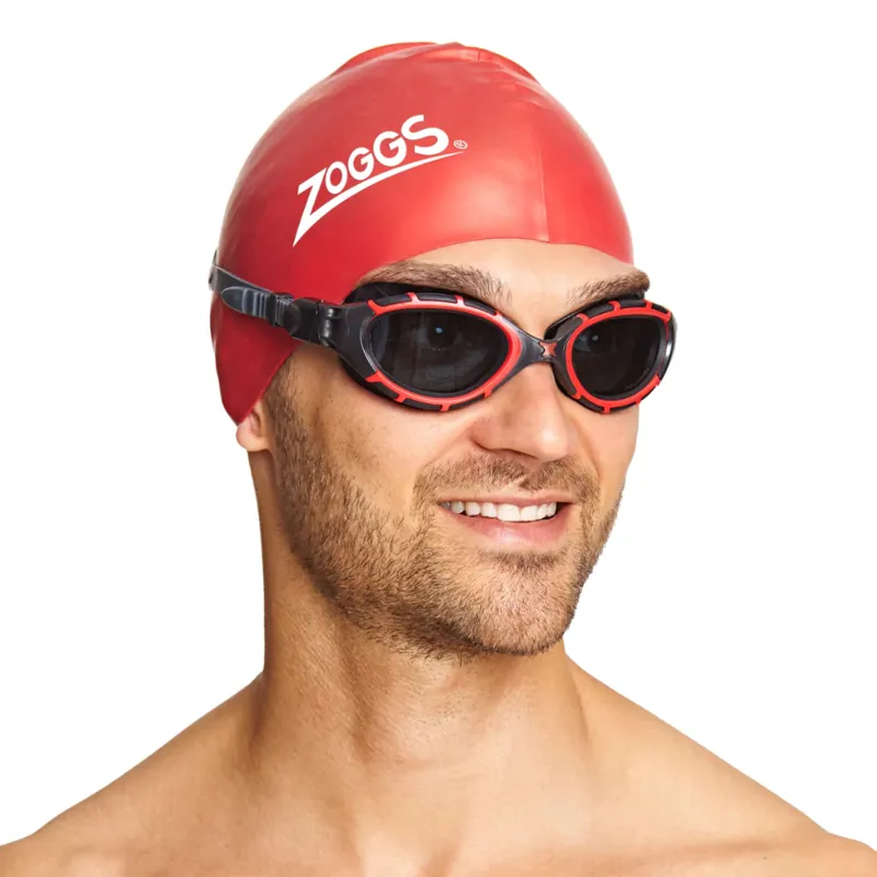 Zoggs Predator Flex Polarized Swim Goggles Red/Black-3